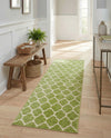 Lattice Gardens Collection Area Rug -  Bloomfield (Light Green) Runner Light Green  lifestyle 39