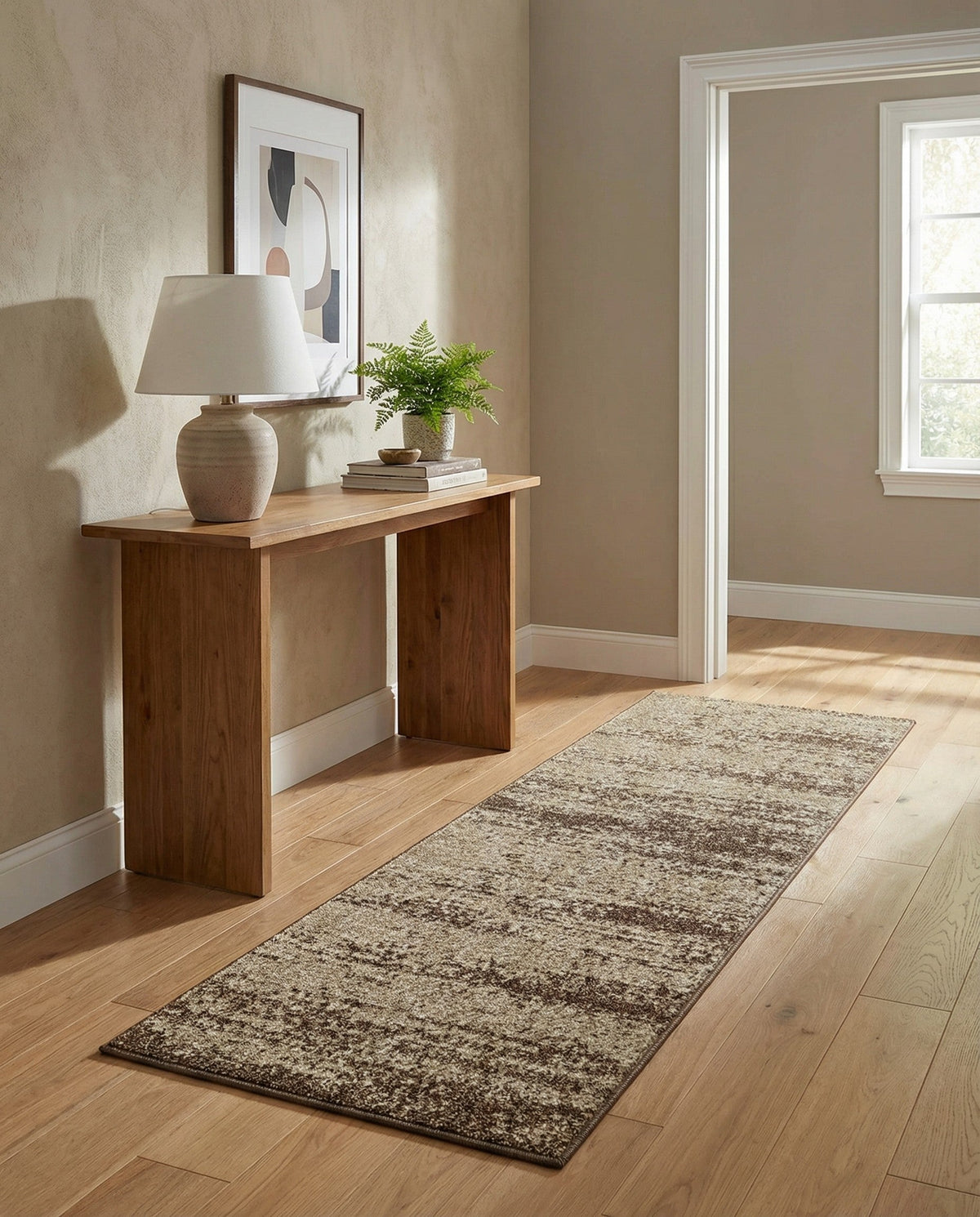 Studio Haven Collection Area Rug -  Gallery (Brown) Runner Brown  lifestyle 100