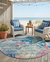 Seaside Haven Rugs Collection Area Rug - Marina Round Multi  lifestyle 43