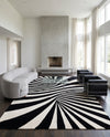 Cyclone Wool Collection Area Rug -  Maelstrom Rectangle Black and White  lifestyle 18