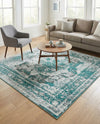 Riviera Elegance Collection Area Rug -  Menton (Turquoise) Square Turquoise  lifestyle 57