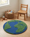 Whimsy Wonders Wool Collection Area Rug -  Island Round Blue and Green  lifestyle 13