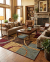 Bistro Lounge Collection Area Rug -  Ristretto Rectangle Multi  lifestyle 37