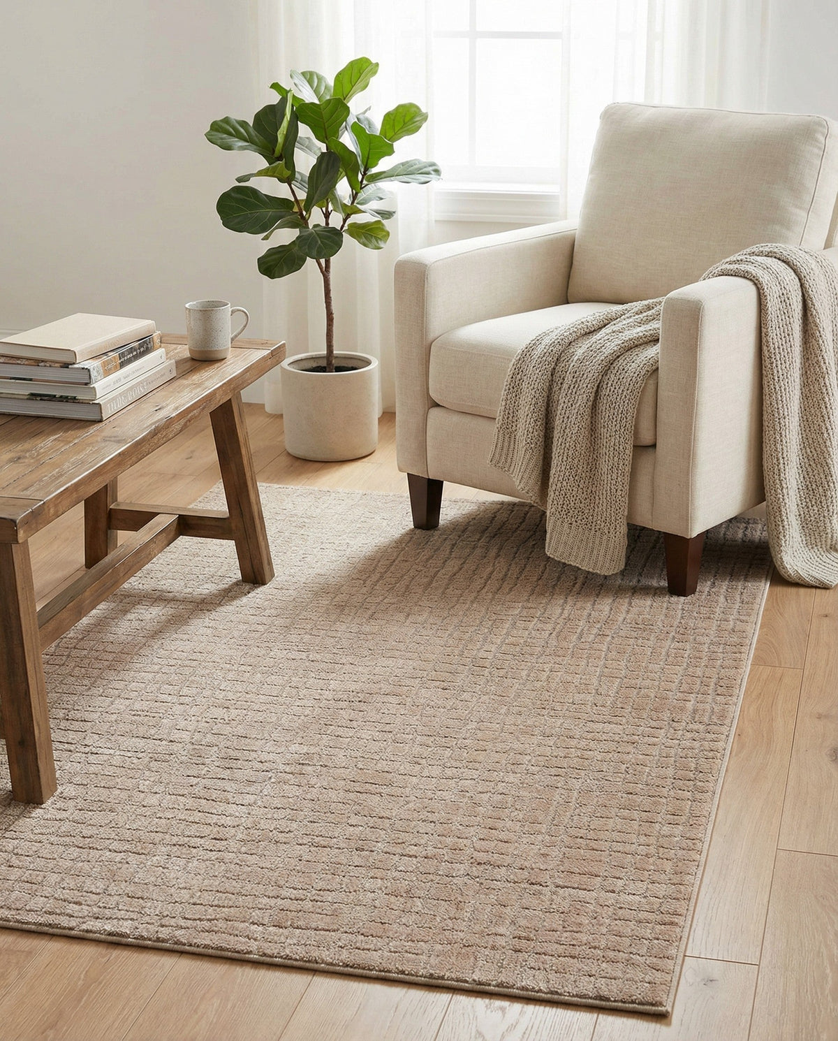 Haven Tapestry Collection Area Rug - WhisperingFalls Rectangle Rustic Pebble  lifestyle 23