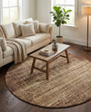 Autumn Meadow Collection Area Rug -  Ironbark Round Beige  lifestyle 50
