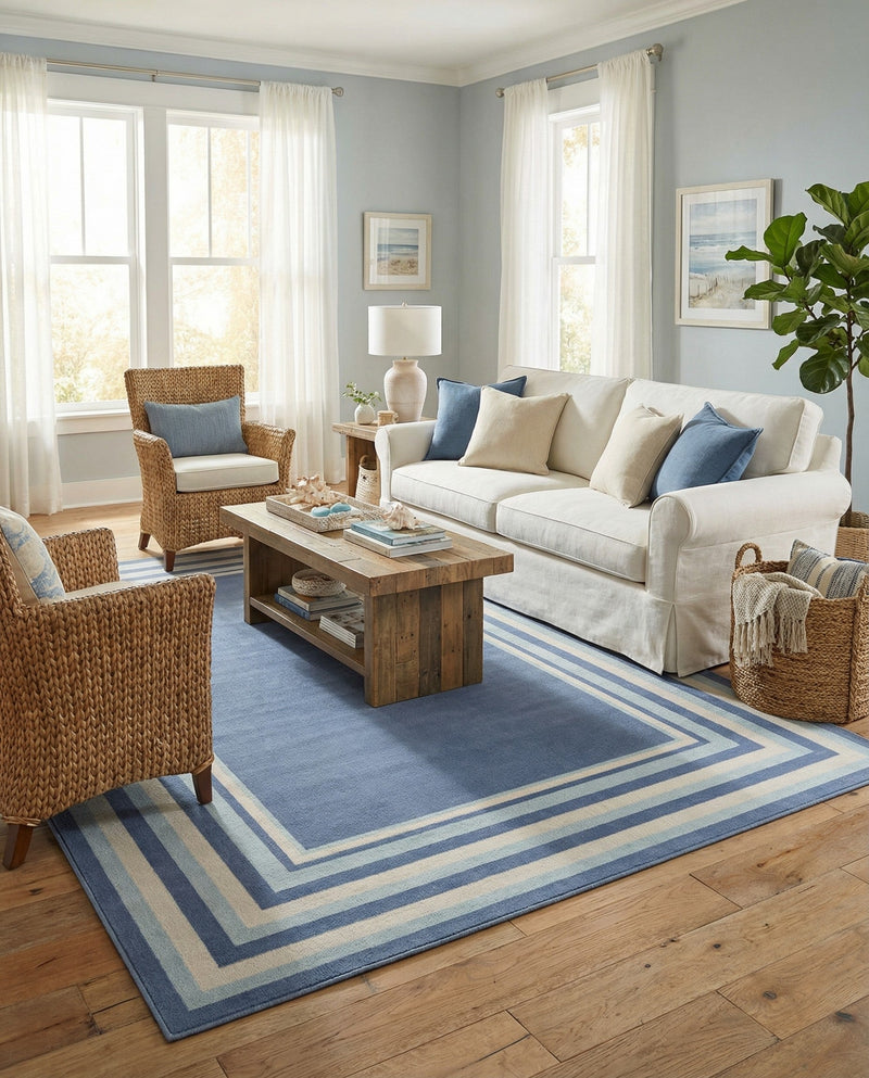 Lagoon Oasis Collection Area Rug -  Harbor Rectangle Blue  lifestyle 26