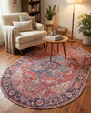 Zahara Oasis Collection Area Rug -  Essaouira Oval Rust Red  lifestyle 78