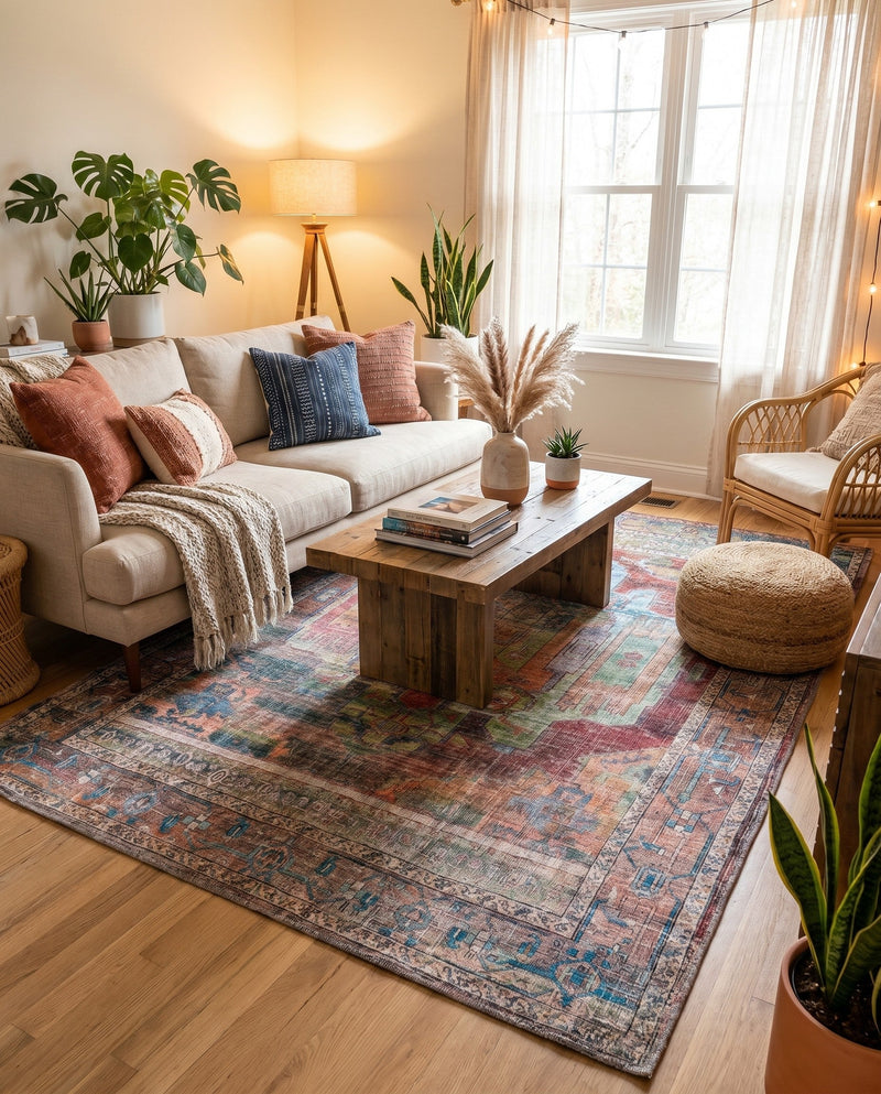 Zahara Oasis Collection Area Rug - Sahara Rectangle Multi  lifestyle 35