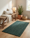 Woven Seaside Jute Collection Area Rug - Martha's Rectangle Green  lifestyle 12