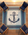 Seaside Haven Rugs Collection Area Rug -  Coralreef Square Navy Blue  lifestyle 50