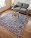 Zahara Oasis Collection Area Rug -  Casablanca Square Blue  lifestyle 52