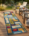 Urban Terrace Collection Area Rug -  Portico Runner Multi  lifestyle 32