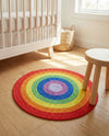 Sunset Isle Wool Braids Collection Area Rug - Paradise Round Multi  lifestyle 44