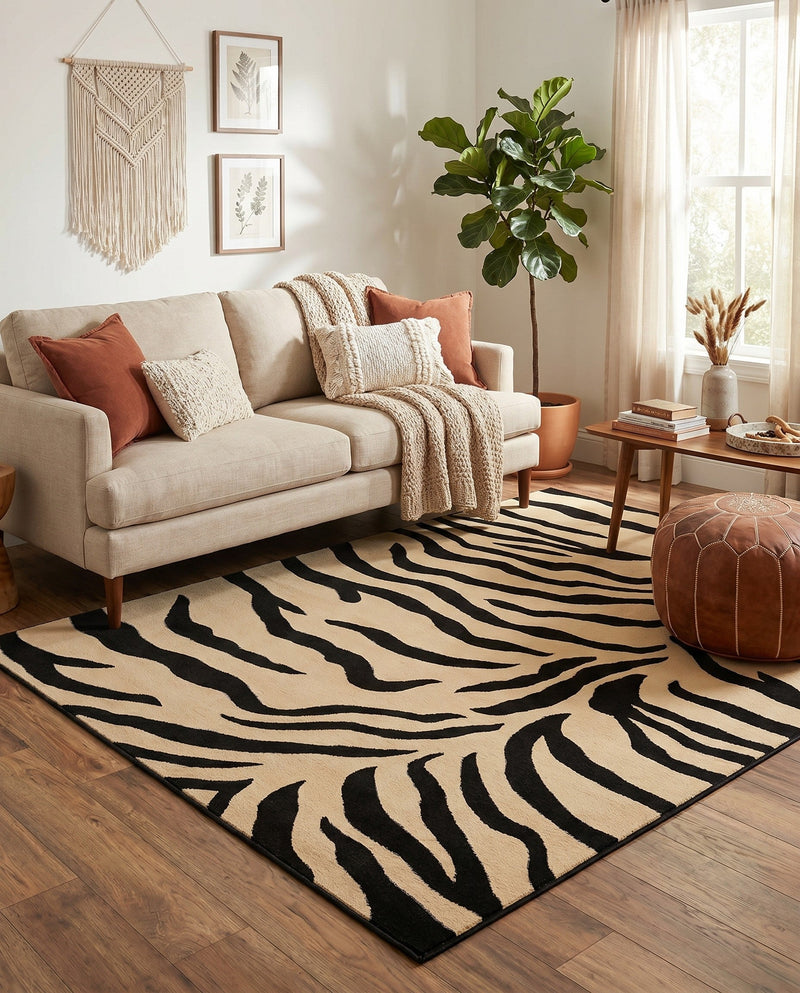 Savannah Sojourn Collection Area Rug -  Okavango Rectangle Ivory  lifestyle 11