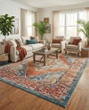 Savannah Soiree Collection Area Rug - Serengeti (Rust Red) Rectangle Rust Red  lifestyle 14