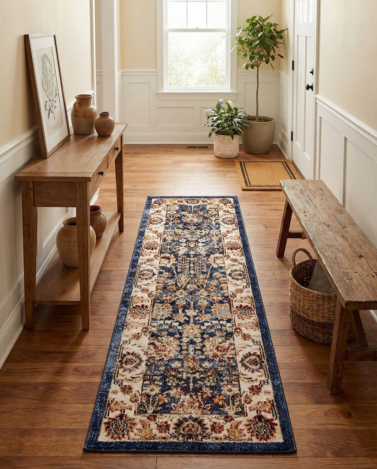 Eden Oasis Collection Area Rug -  Haven Runner Light Blue  lifestyle 70