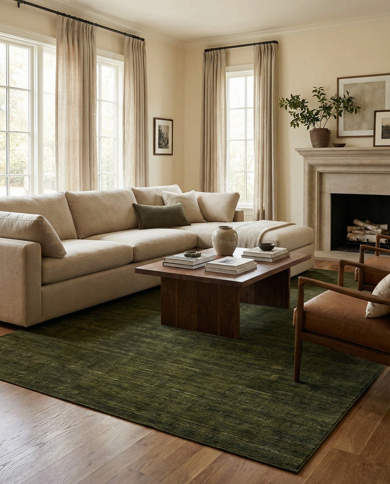 Bloomsbury Elegance Collection Area Rug -  Kensington (Green) Rectangle Green  lifestyle 31