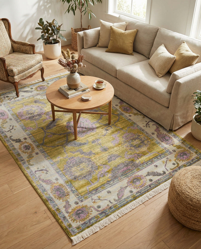 Arcadia Rugs Collection Area Rug - Eden (Green) Rectangle Green  lifestyle 20