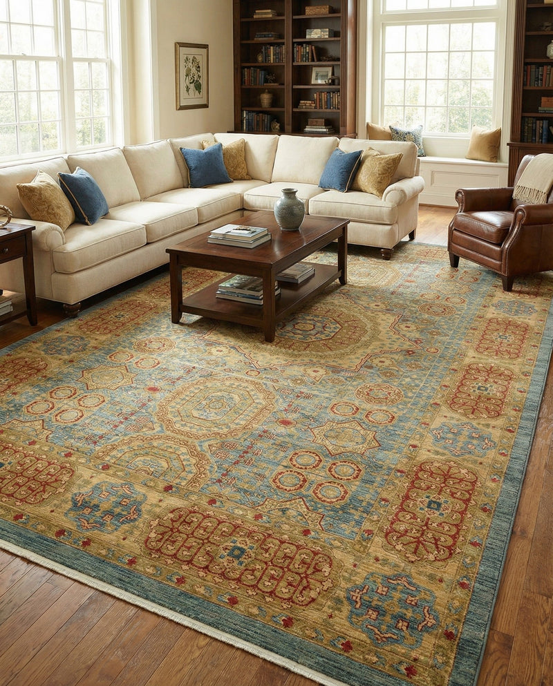 Ottoman Elegance Collection Area Rug -  Ephesus Rectangle Light Blue  lifestyle 23