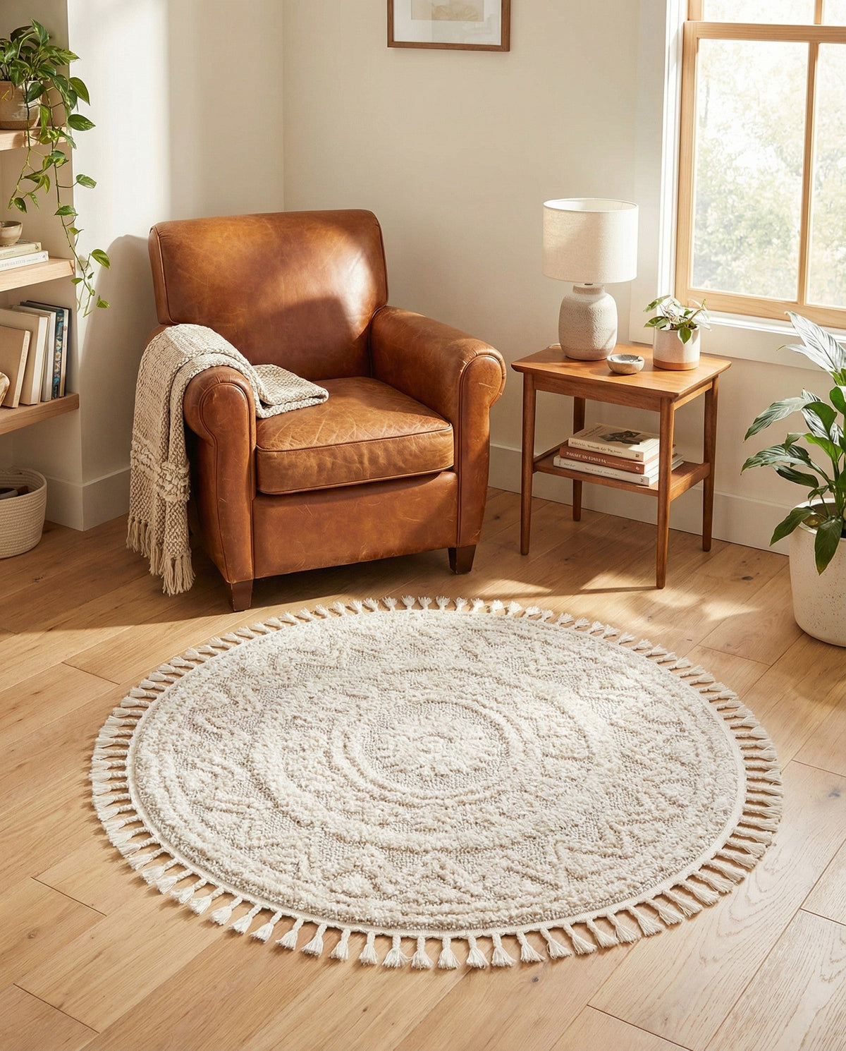Sahara Chic Collection Area Rug -  Tangier Round   lifestyle 214