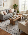 Bloomsbury Elegance Collection Area Rug -  Soho Rectangle Gray  lifestyle 49