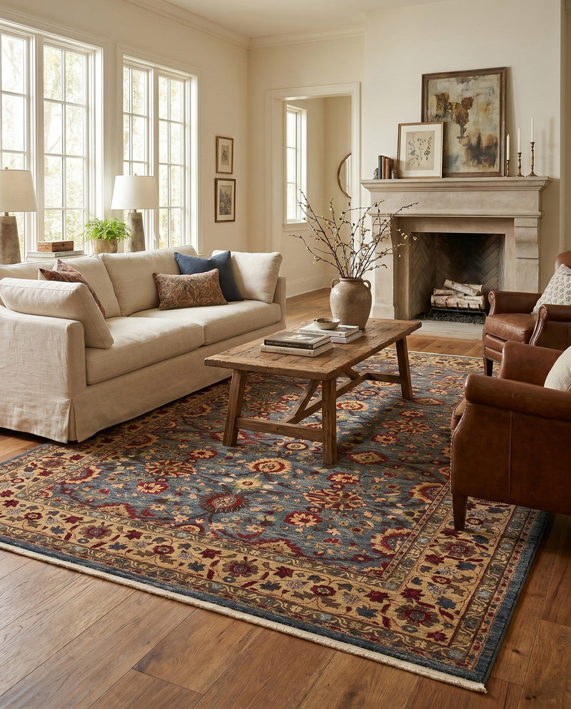 Chelsea Elegance Collection Area Rug -  Osterley Rectangle Blue  lifestyle 70