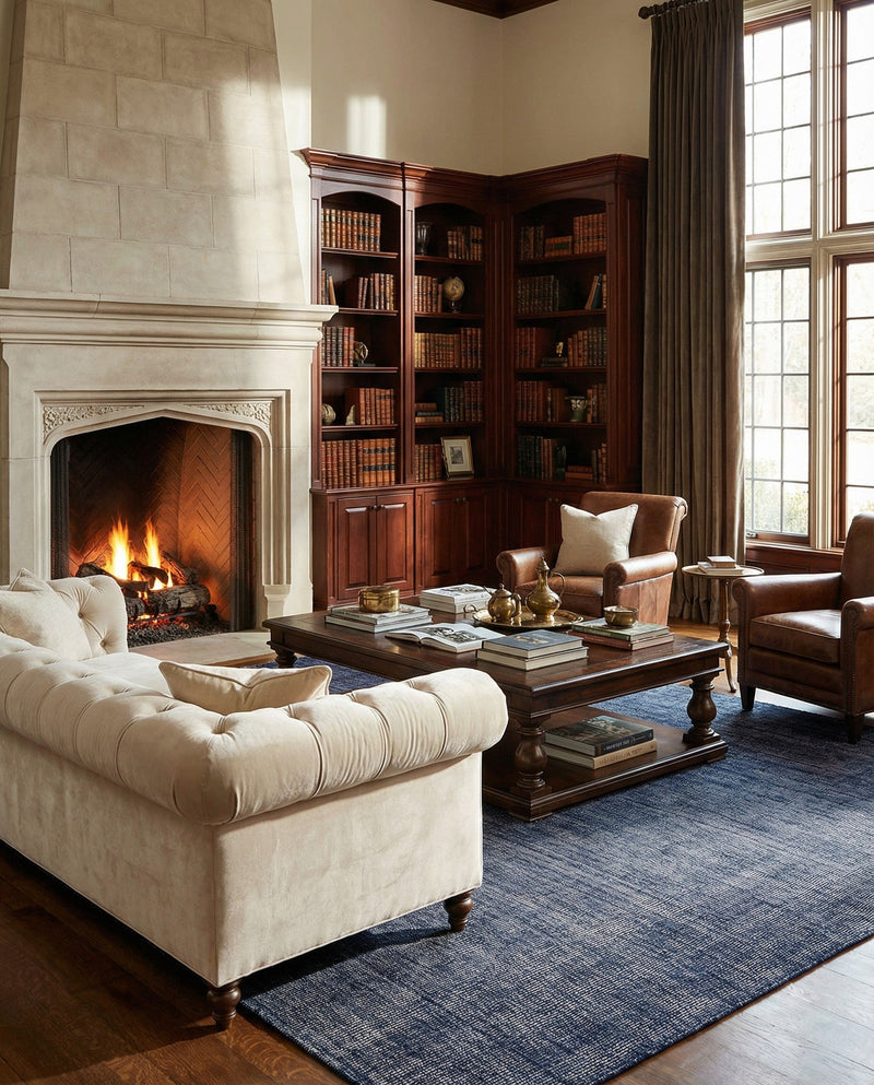 Berkshire Estate Collection Area Rug - Windsor (Blueberry) Rectangle Blueberry  lifestyle 21