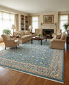 Persian Elegance Collection Area Rug -  Ardabil Rectangle Blue  lifestyle 34