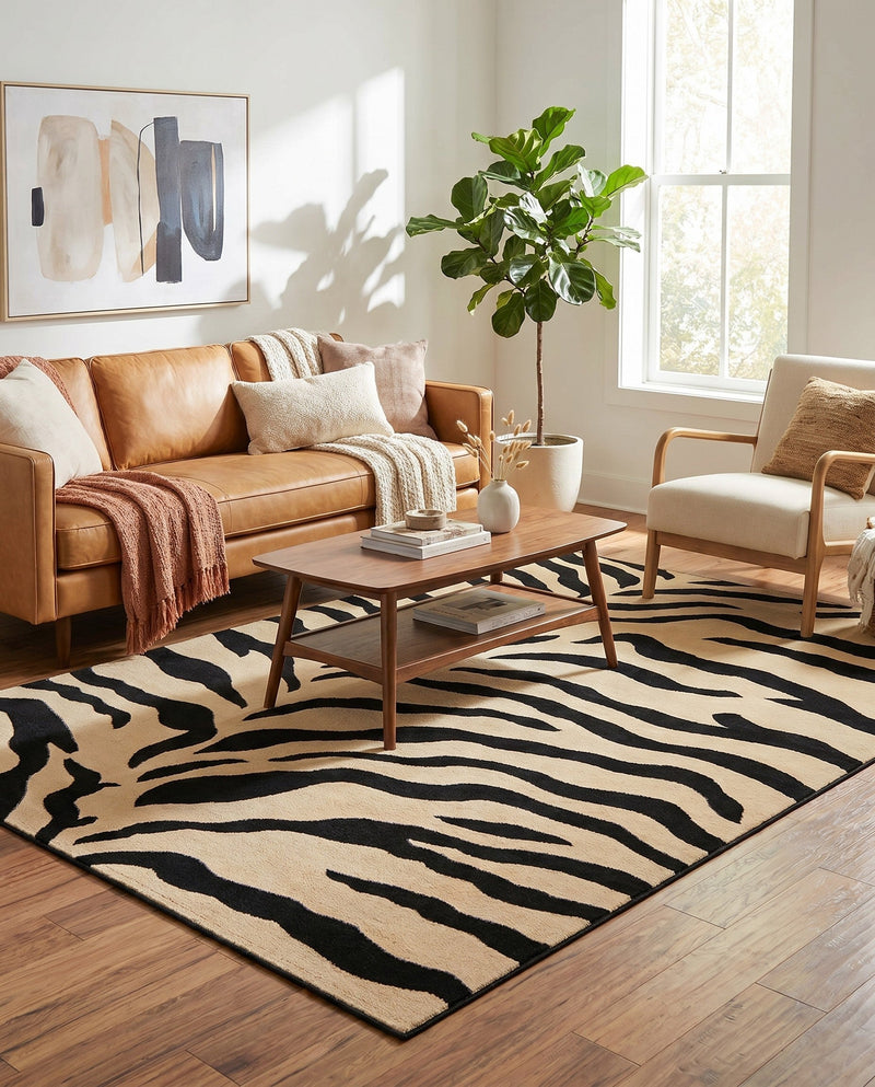 Savannah Sojourn Collection Area Rug -  Okavango Rectangle Ivory  lifestyle 9