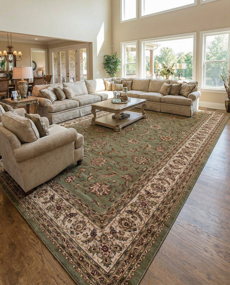 Jaipur Elegance Collection Area Rug -  Nahargarh (Green) Rectangle Green  lifestyle 23