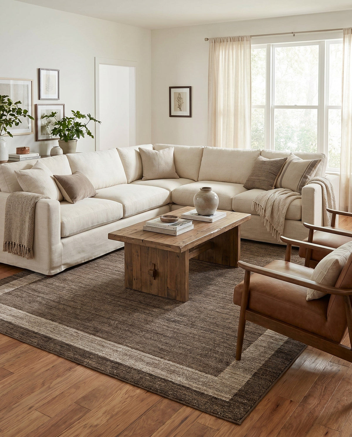 Studio Haven Collection Area Rug -  Alcove (Light Brown) Rectangle Light Brown  lifestyle 16
