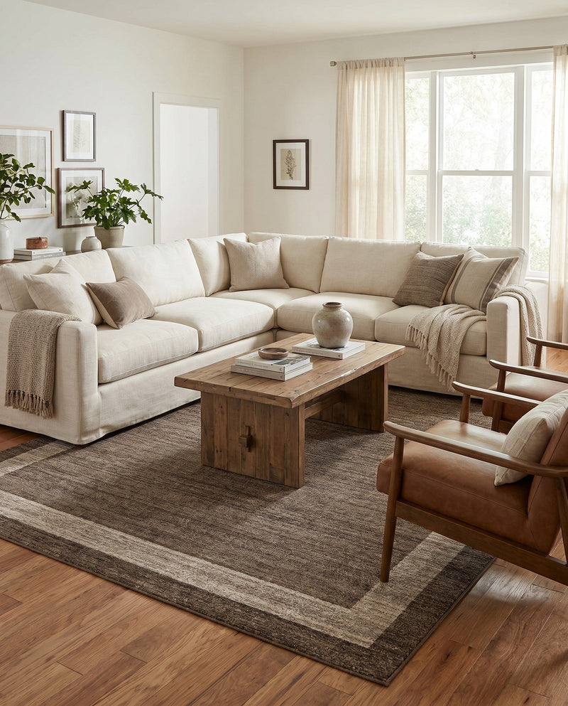 Studio Haven Collection Area Rug -  Alcove (Light Brown) Rectangle Light Brown  lifestyle 16