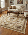 Versailles Elegance Collection Area Rug -  Louveciennes (Cream) Rectangle Cream  lifestyle 19