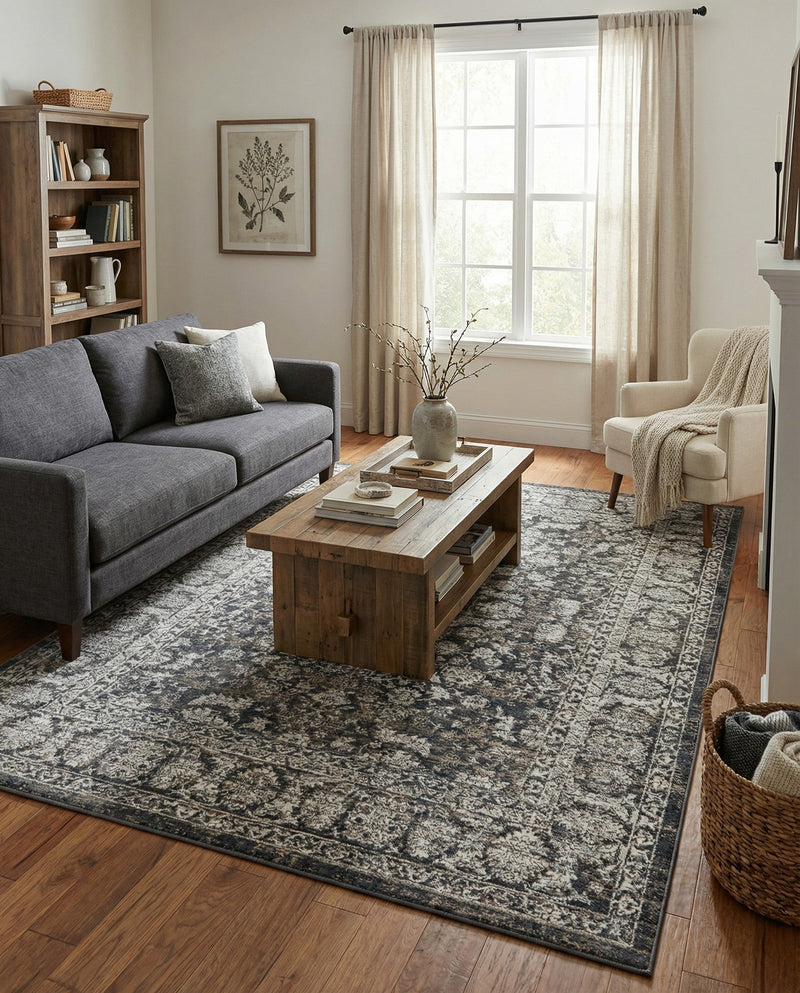 Metro Heights Collection Area Rug -  Astoria Rectangle Navy Blue  lifestyle 40