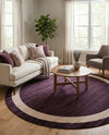 Studio Haven Collection Area Rug -  Alcove (Violet) Round Violet  lifestyle 54