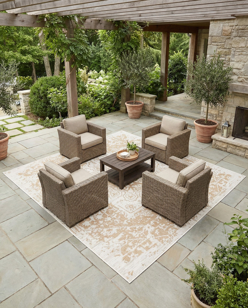Urban Oasis Rugs Collection Area Rug -  Penthouse (Beige) Square Beige  lifestyle 68