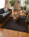 Nordic Loom Geometric Collection Area Rug - Oslo Rectangle Jet Black  lifestyle 14