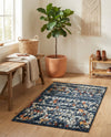 Tangier Treasures Collection Area Rug -  Marrakech Rectangle Navy Blue  lifestyle 21