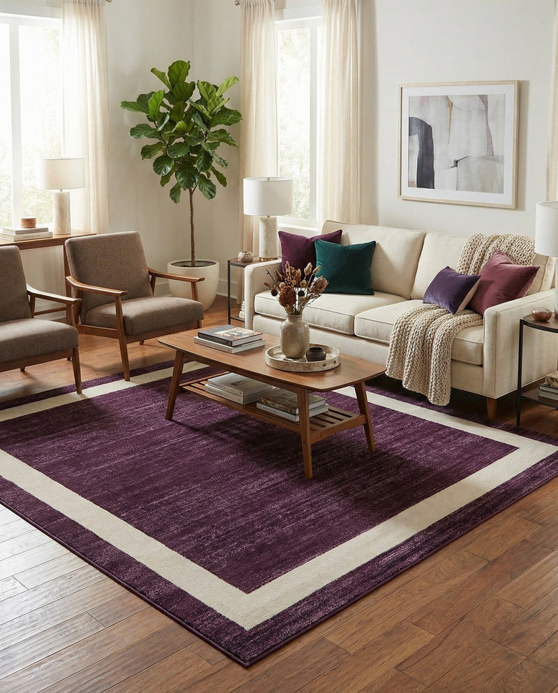 Studio Haven Collection Area Rug -  Alcove (Violet) Square Violet  lifestyle 52