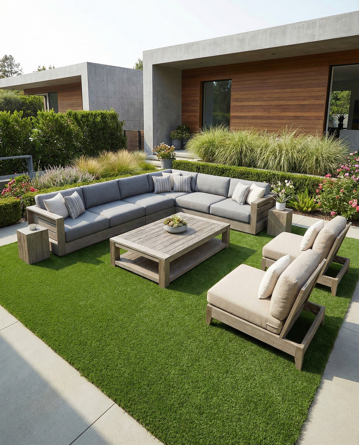 Meadow Retreat Collection Area Rug - Glen Square Green  lifestyle 168
