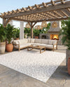Savannah Escape Collection Area Rug -  Amazon (Ivory Gray) Square Ivory Gray  lifestyle 46