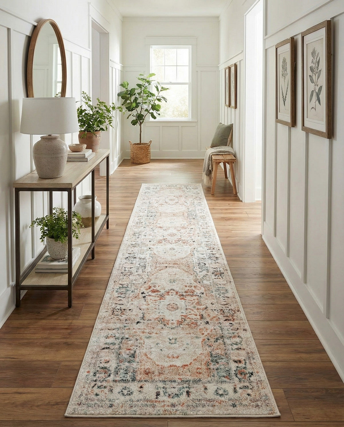 Parisian Elegance Collection Area Rug - Versailles (Ivory) Runner Ivory  lifestyle 129