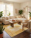 Dover Terrace Collection Area Rug - Marina (Yellow) Rectangle Yellow  lifestyle 11
