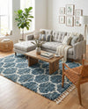 Cozy Cove Shag Collection Area Rug - Marina Rectangle Blue  lifestyle 19