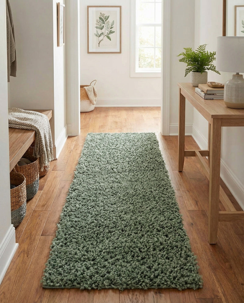 Alpine Plush Collection Area Rug -  Cortina (Sage) Runner Sage  lifestyle 34