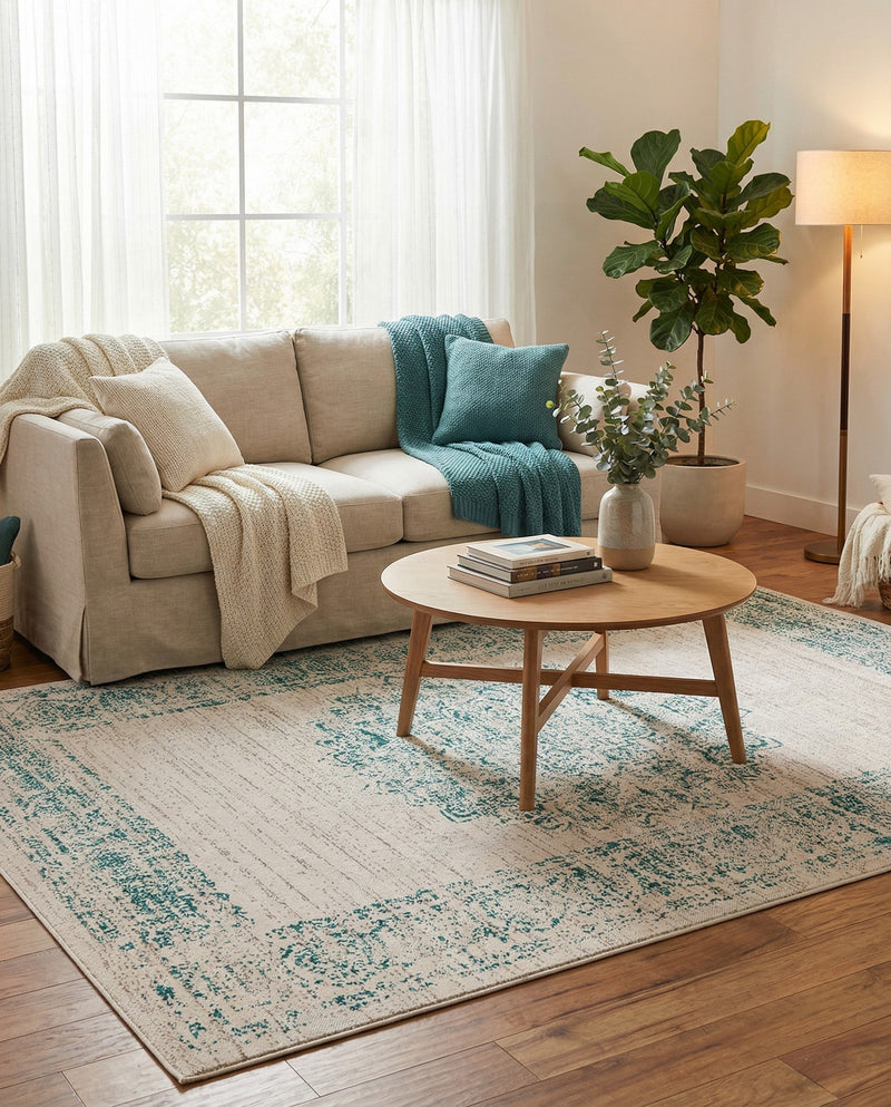 Copenhagen Comfort Collection Area Rug -  Helsingør Rectangle Cream  lifestyle 10