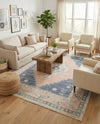 Savannah Series Collection Area Rug -  Augusta (French Blue) Rectangle French Blue  lifestyle 5