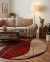 Autumn Meadow Collection Area Rug -  Emberglow Round Multi  lifestyle 87