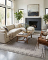 Soho Elegance Collection Area Rug -  Mercer (Gray) Rectangle Gray  lifestyle 28