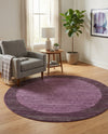 Studio Haven Collection Area Rug -  Conservatory (Violet) Round Violet  lifestyle 47